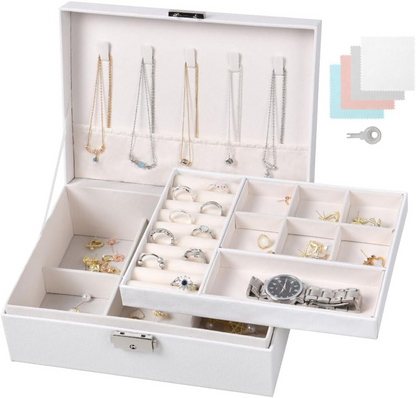 Jewellery Storage Box Lockable with Key, Jewellery Organiser
