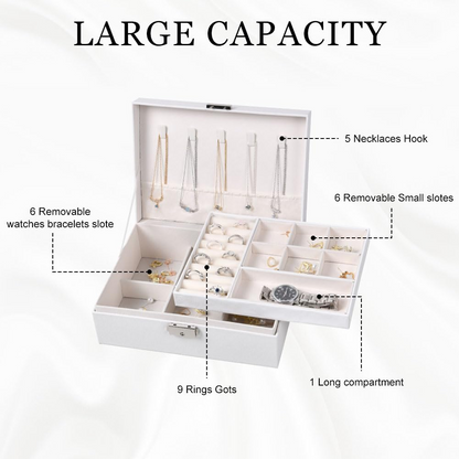 Jewellery Storage Box Lockable with Key, Jewellery Organiser