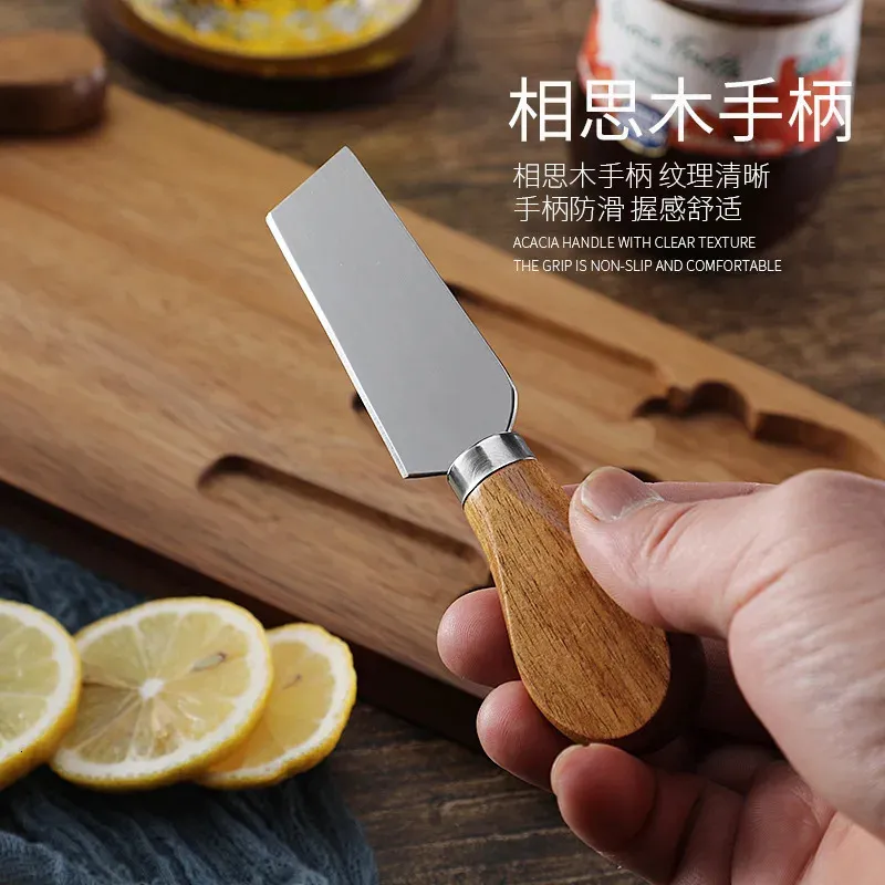 a Wood Cheese Board and Knife Set: Charcuterie Serving Platter for Meat, Cheese, Crackers