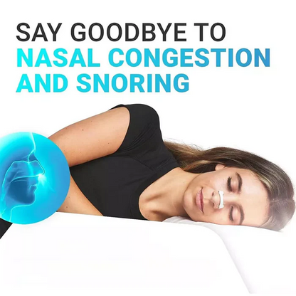 Magnetic Nasal Strips Snoring Relief Kit with Nose Clip for Gentle Breathing Sleep Aid