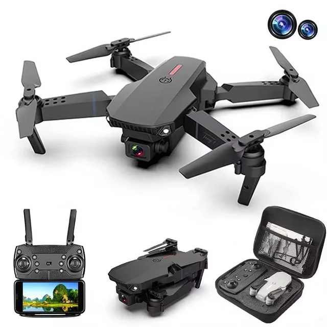 E88 WIFI DRONE with Dual 4K HD Camera Wide-Angle Lens