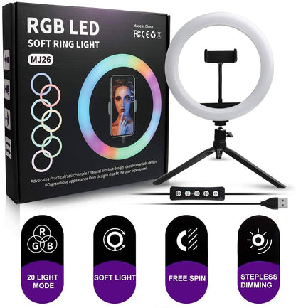 RGB Ring Light With 2.1 Meter Tripod