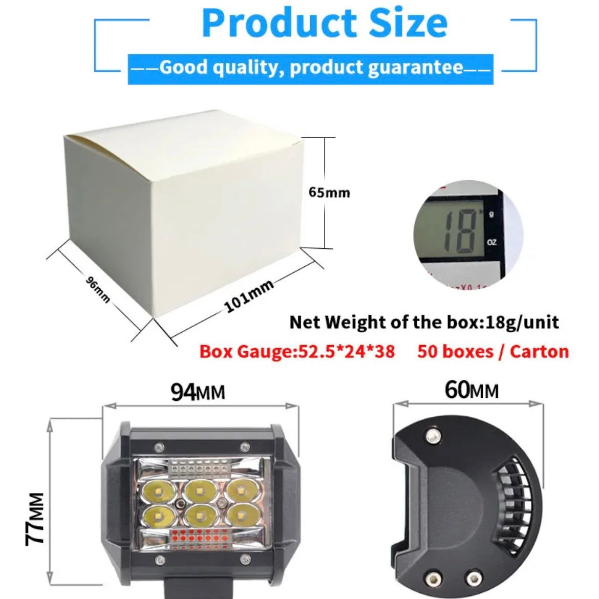 84W Led Police Flash Light 24V With 3 Colors