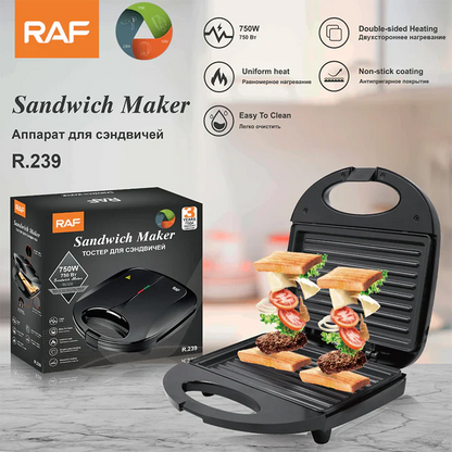 Raf Non-stick Sandwich Maker 850W R239 R2578T
