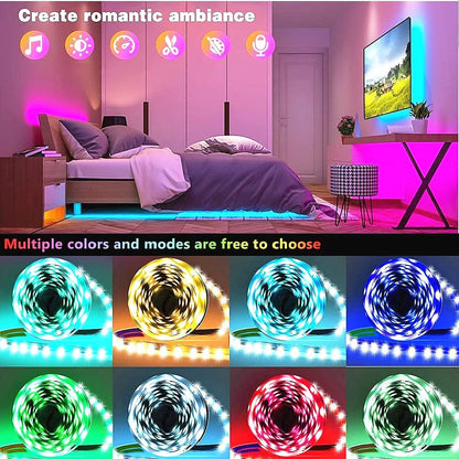 RGB Led Light 5 Meter Waterproof Phone App Bluetooth + Remote Controller