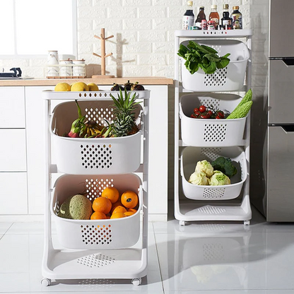 Portable Stackable Storage Baskets 2 Layer