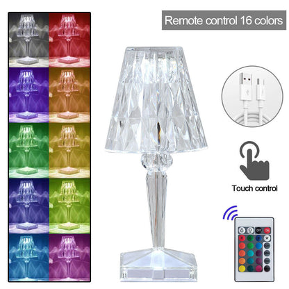 LED Diamond Crystal Magic Lamp Projection Night Lights Touch Control