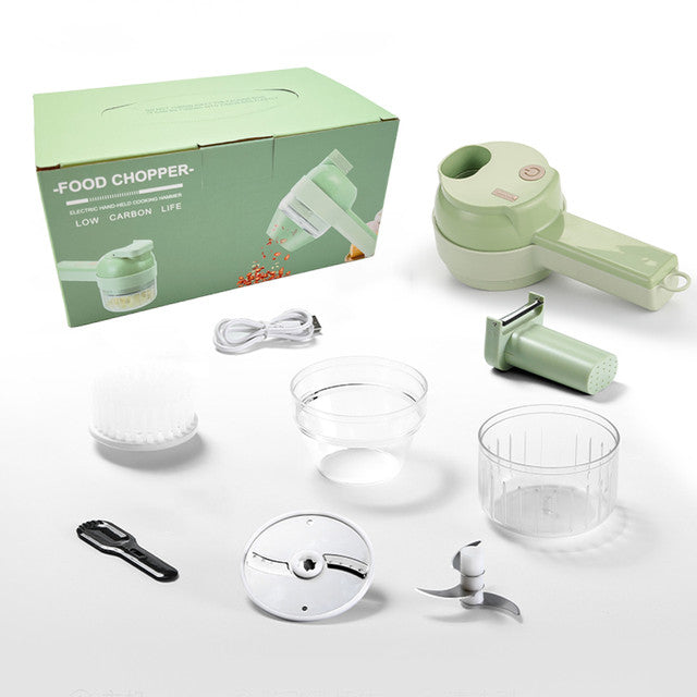 4 in 1 Handheld Electric Vegetable Cutter Food Chopper