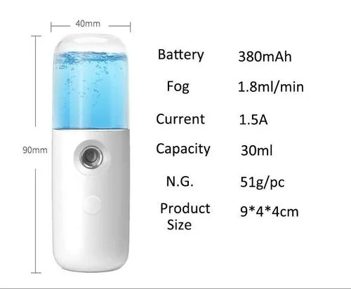 Mini Nano Spray Face Humidifier - 30ml