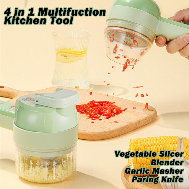 4 in 1 Handheld Electric Vegetable Cutter Food Chopper