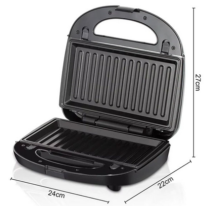 RAF 3-in-1 Toaster and Mini Donut Maker – Interchangeable Panels, 1000W Power, Grill and Donut Making R590