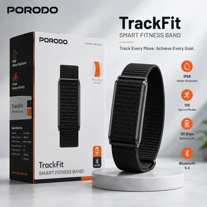 Porodo TrackFit Smart Fitness Bracelet & IP68 Waterproof