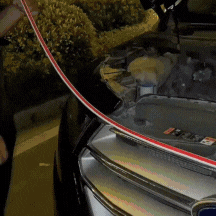 Car Hood Light Strip, Flexible Exterior Car LED Strip Lights Waterproof (Crystal Blue)