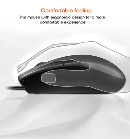 MEETION MT-C100 USB WIRED KEYBOARD AND MOUSE COMBO KIT FOR COMPUTER - BLACK