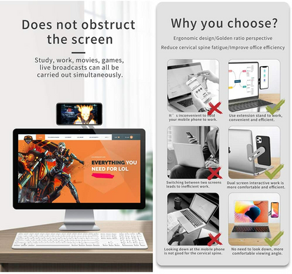 Magnetic Laptop Phone Holder