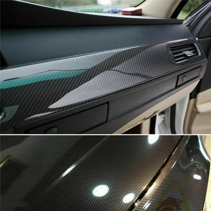 7D Carbon Fiber Vinyl Wrap, Self Adhesive Film, Waterproof Wrap Roll