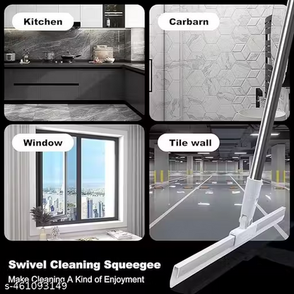 Silicon Floor Wiper With Stainless Steel Extendable Handle