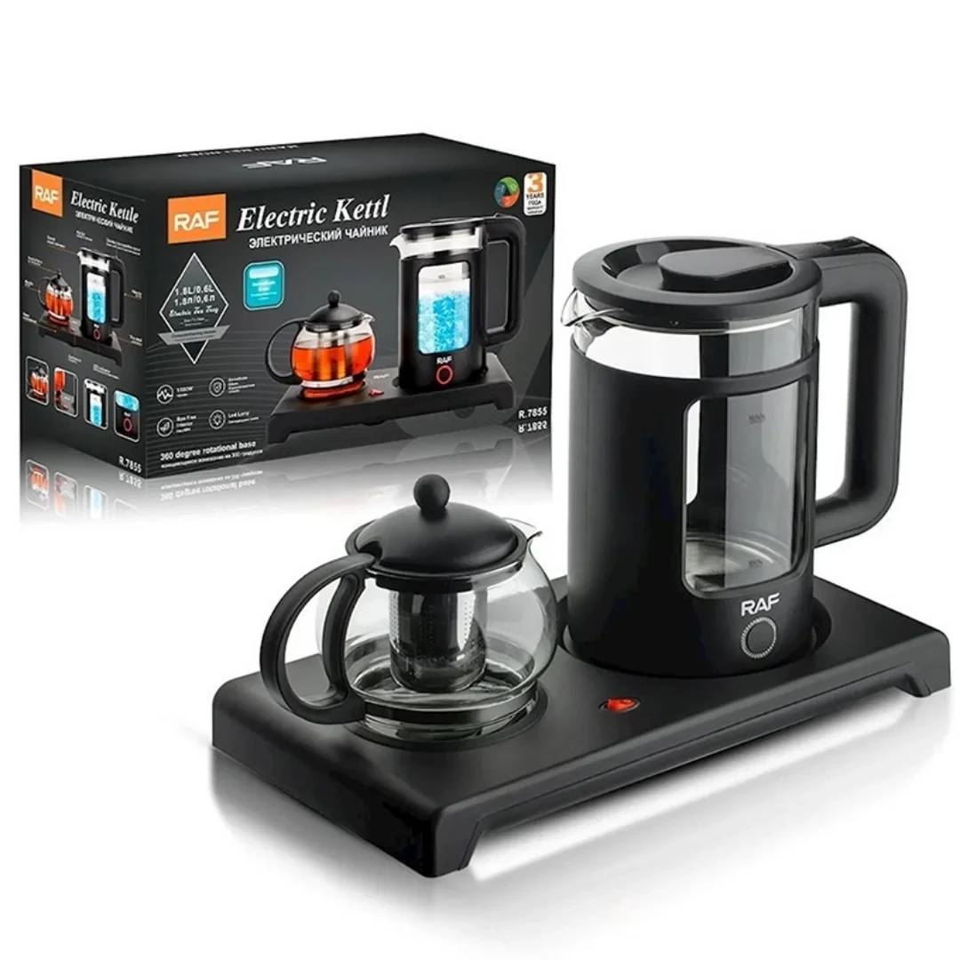 RAF Electric Kettle 1500W with Tea Brewing Pot R7855