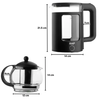 RAF Electric Kettle 1500W with Tea Brewing Pot R7855