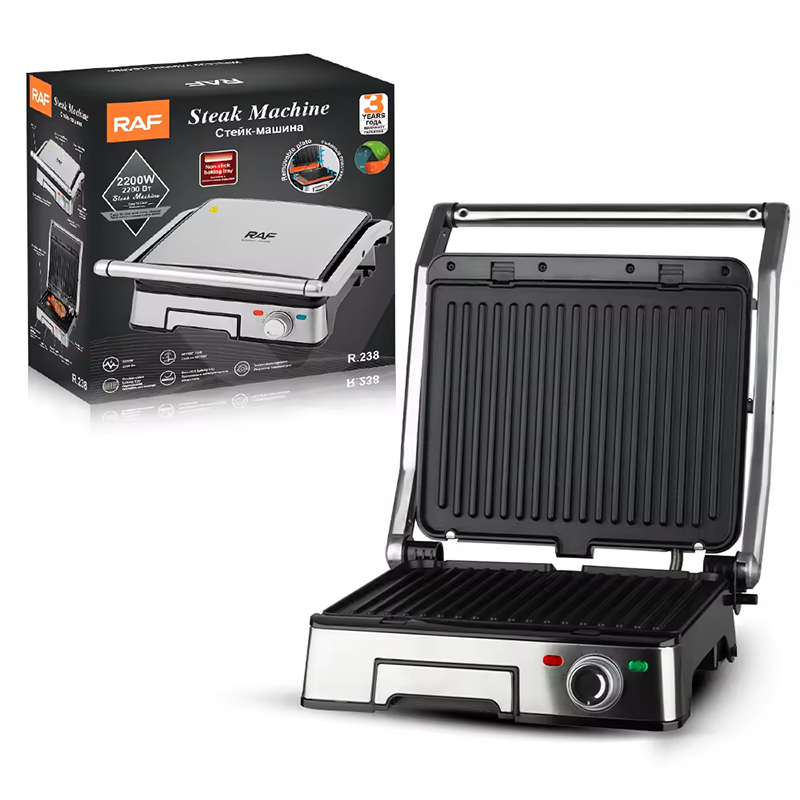 RAF Electric Toaster Multi-function Grill Sandwich Maker Non-stick Coated Toaster 2200W R238