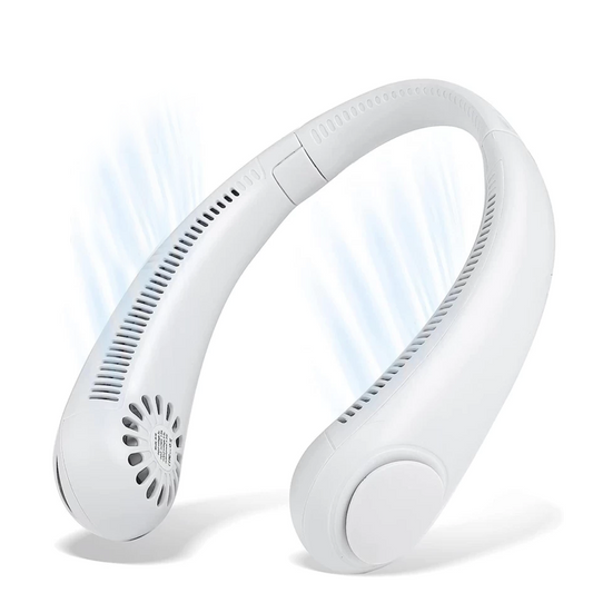 Portable Neck Fan – Hands-Free Bladeless Wearable Fan with Rechargeable Battery